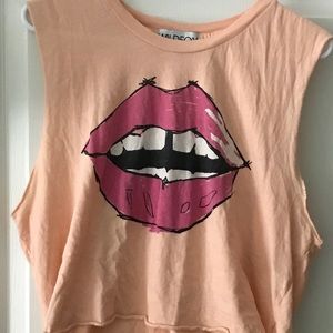 Wildfox cropped graphic tank